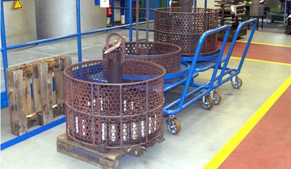 Korbwagen im Industrieeinsatz